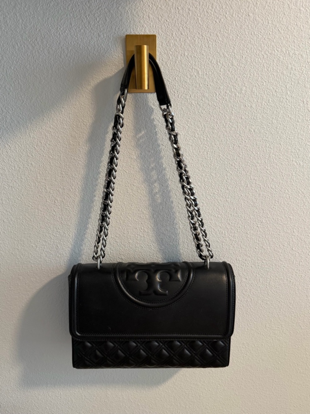 Tory Burch Black Fleming handbag lambskin